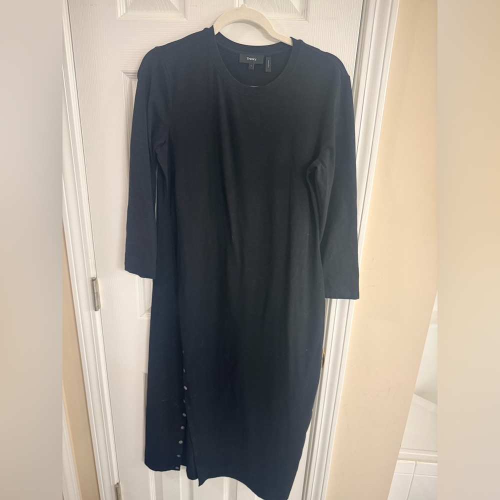 Theory Black Long Sleeve Dress